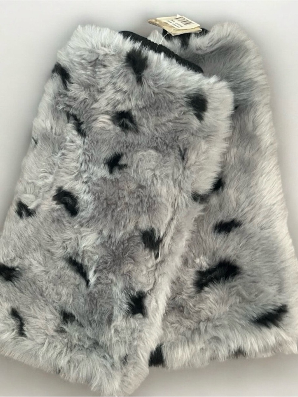 Josef Seibel Gray & Black Faux Fur Leg Warmers